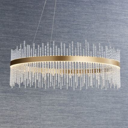 Endon 81908 - LED Dimmable chandelier on a string ADRIEL LED/58W/230V 3000K d. 70 cm gold/clear