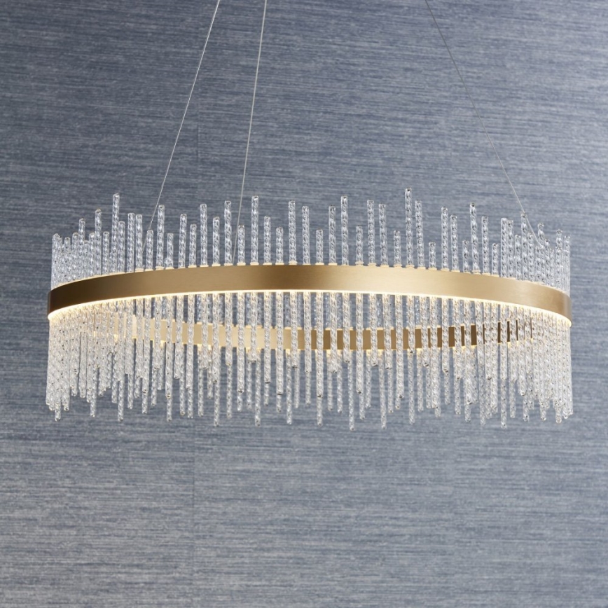 Endon 81908 - LED Dimmable chandelier on a string ADRIEL LED/58W/230V 3000K d. 70 cm gold/clear