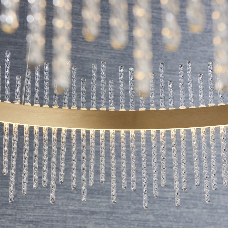 Endon 81908 - LED Dimmable chandelier on a string ADRIEL LED/58W/230V 3000K d. 70 cm gold/clear