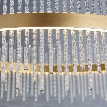 Endon 81908 - LED Dimmable chandelier on a string ADRIEL LED/58W/230V 3000K d. 70 cm gold/clear