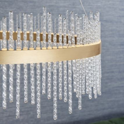 Endon 81908 - LED Dimmable chandelier on a string ADRIEL LED/58W/230V 3000K d. 70 cm gold/clear