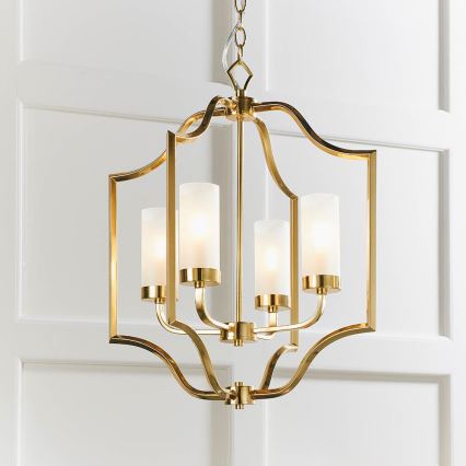Endon 81914 - EDREA Chain-Hung Chandelier 4xE14/6W/230V, Brass