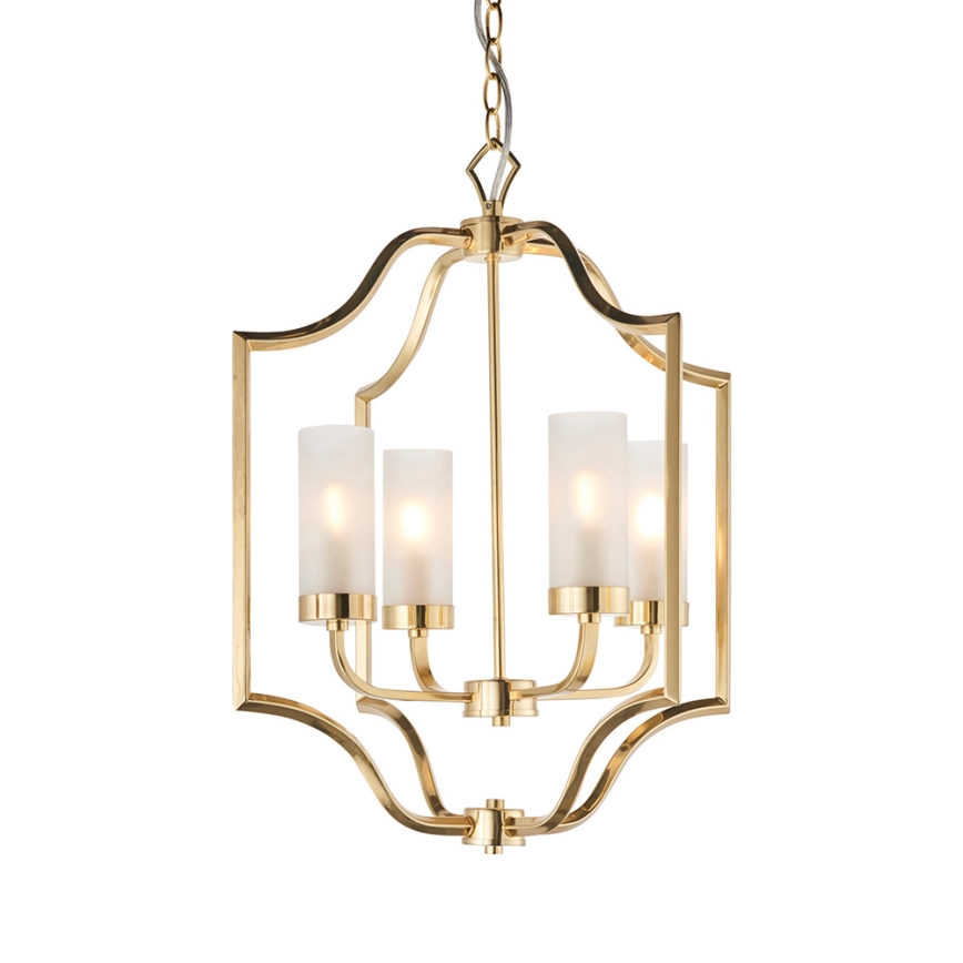 Endon 81914 - EDREA Chain-Hung Chandelier 4xE14/6W/230V, Brass