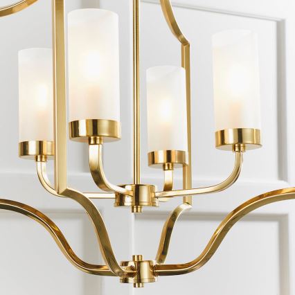 Endon 81914 - EDREA Chain-Hung Chandelier 4xE14/6W/230V, Brass