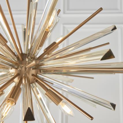 Endon 81935 - Chain-hung chandelier 8xE14/40W/230V gold finish