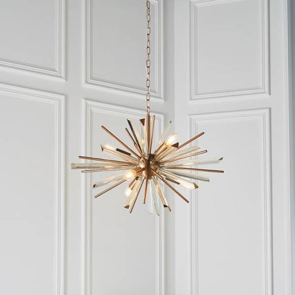 Endon 81936 - Chain-hung chandelier 6xE14/40W/230V, gold finish