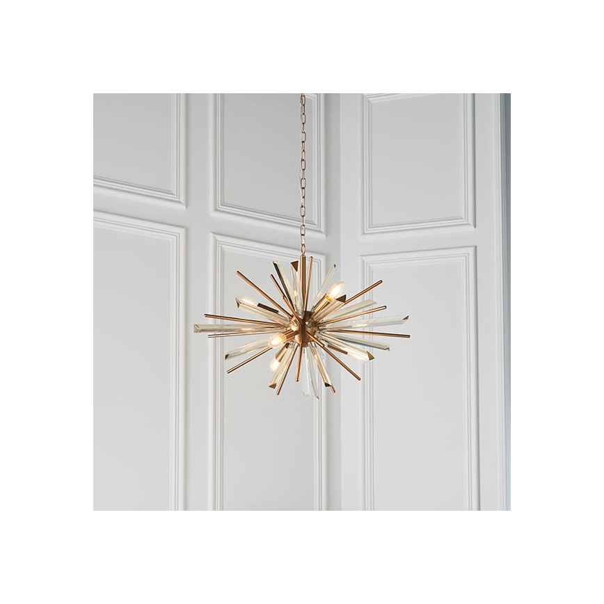 Endon 81936 - Chain-hung chandelier 6xE14/40W/230V, gold finish