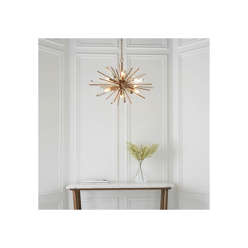 Endon 81936 - Chain-hung chandelier 6xE14/40W/230V, gold finish