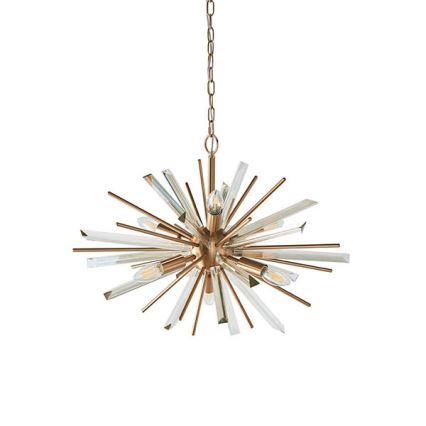 Endon 81936 - Chain-hung chandelier 6xE14/40W/230V, gold finish