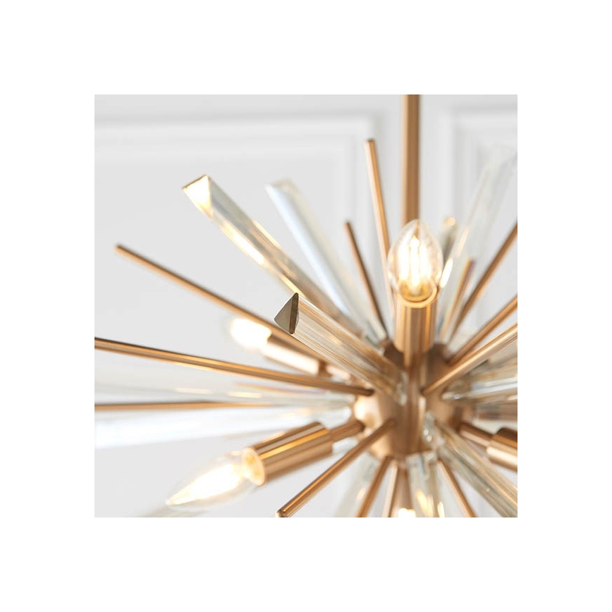 Endon 81936 - Chain-hung chandelier 6xE14/40W/230V, gold finish