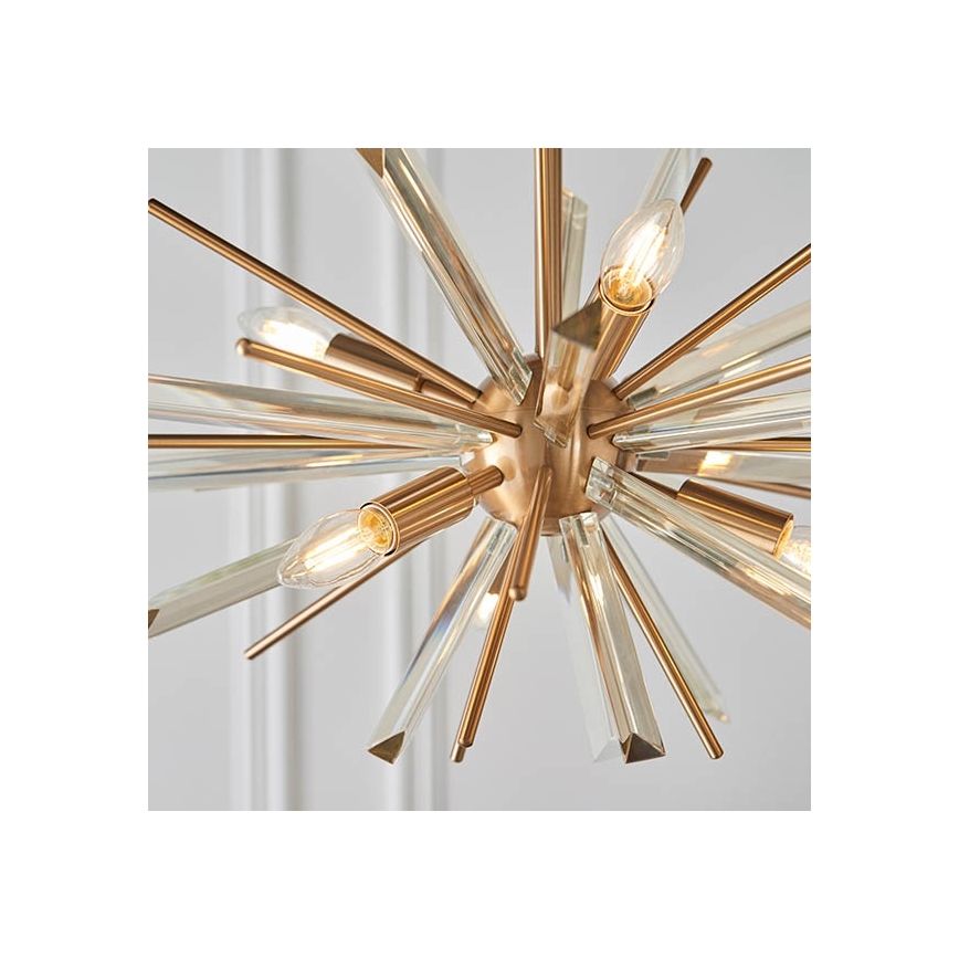 Endon 81936 - Chain-hung chandelier 6xE14/40W/230V, gold finish