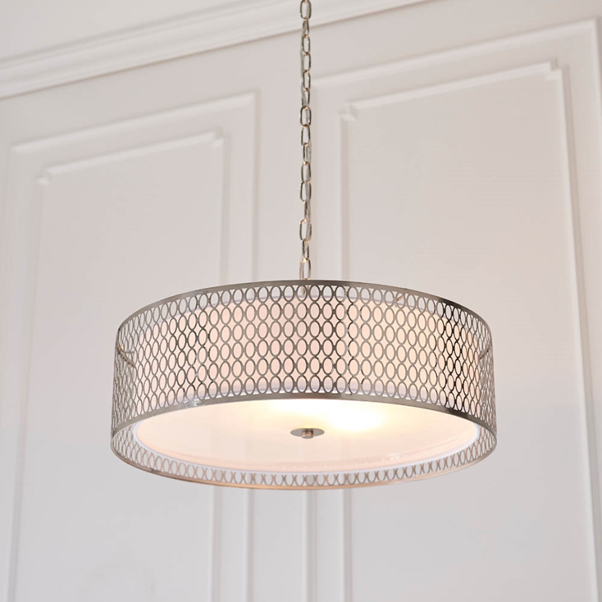 Endon 81969 - Chandelier on a chain CORDERO 3xE27/10W/230V matte chrome