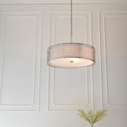 Endon 81969 - Chandelier on a chain CORDERO 3xE27/10W/230V matte chrome