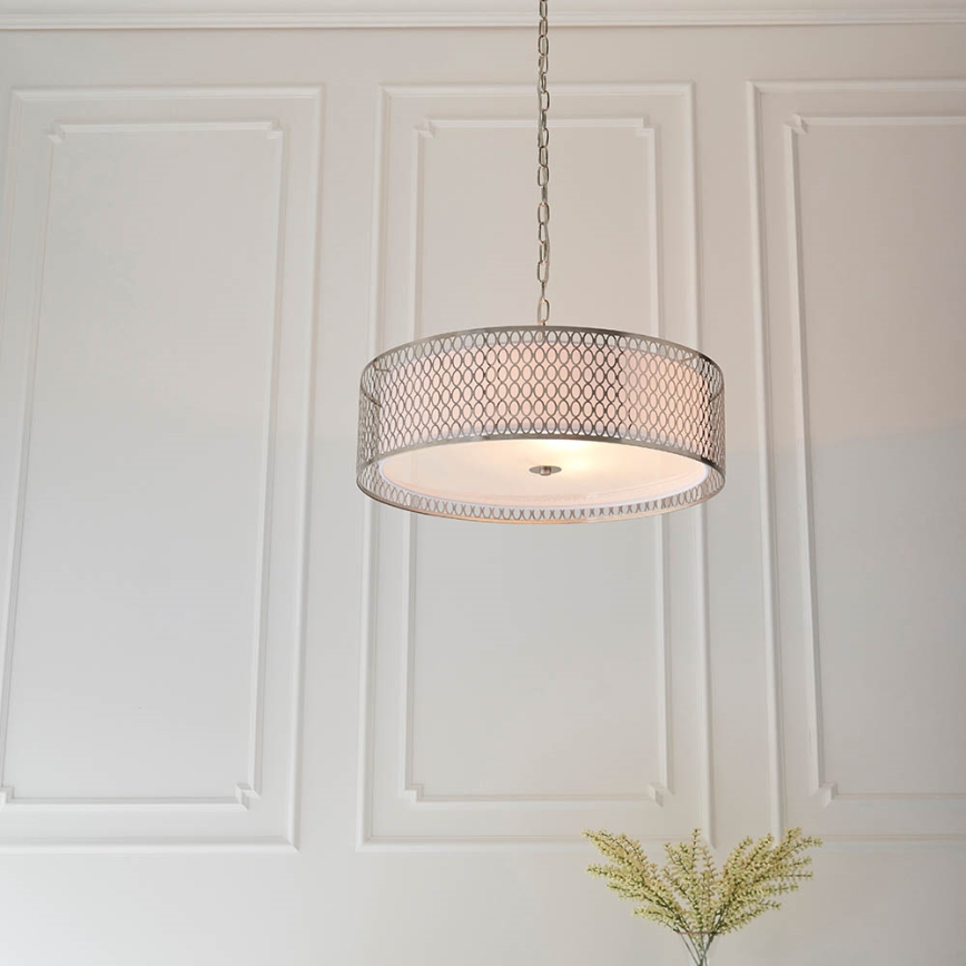 Endon 81969 - Chandelier on a chain CORDERO 3xE27/10W/230V matte chrome