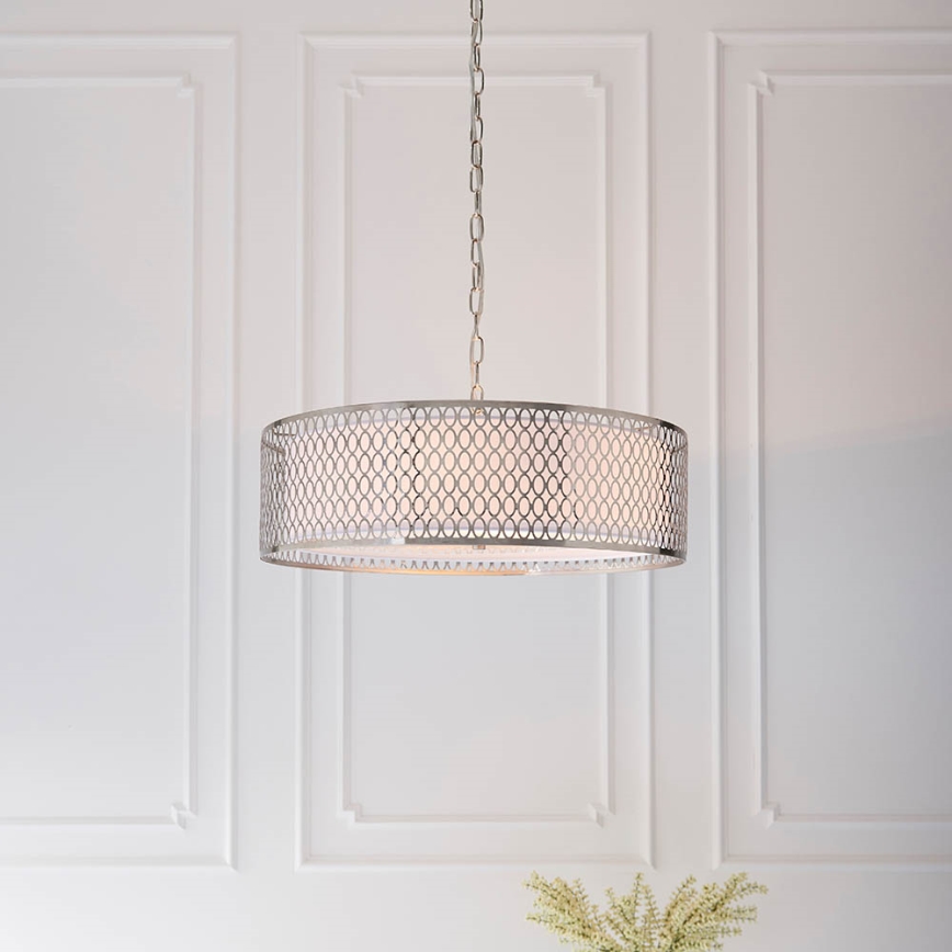 Endon 81969 - Chandelier on a chain CORDERO 3xE27/10W/230V matte chrome