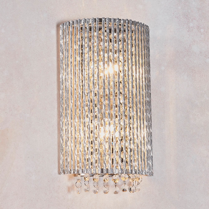 Endon 81978 - Crystal wall light GALINA 2xG9/25W/230V shiny chrome