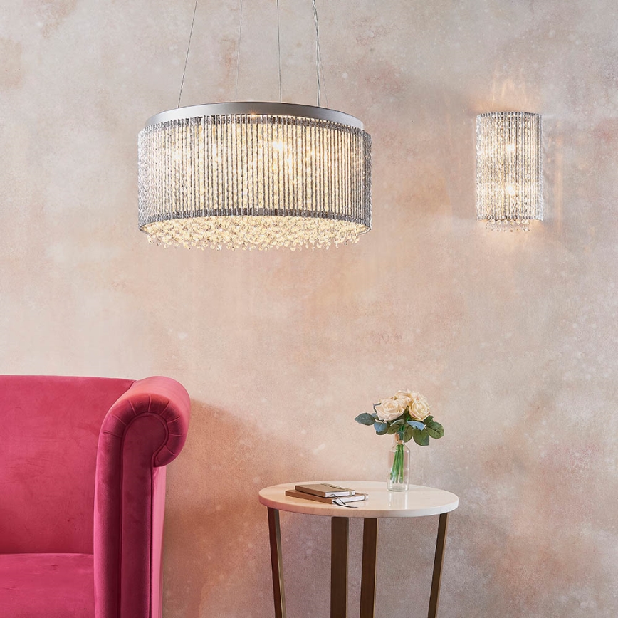 Endon 81978 - Crystal wall light GALINA 2xG9/25W/230V shiny chrome