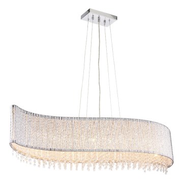Endon 81979 - GALINA crystal chandelier on cable 8xG9/25W/230V polished chrome