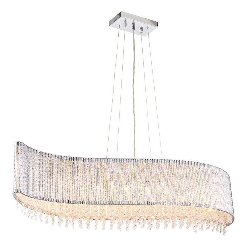 Endon 81979 - GALINA crystal chandelier on cable 8xG9/25W/230V polished chrome