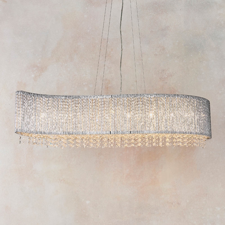 Endon 81979 - GALINA crystal chandelier on cable 8xG9/25W/230V polished chrome