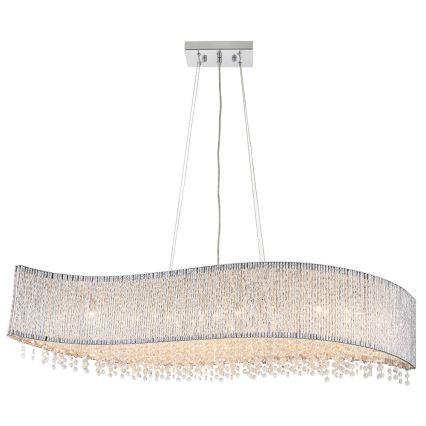 Endon 81979 - GALINA crystal chandelier on cable 8xG9/25W/230V polished chrome