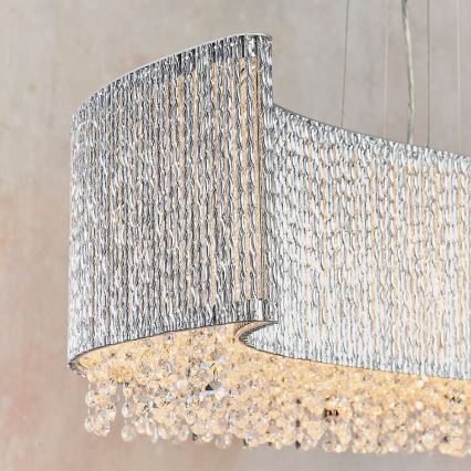 Endon 81979 - GALINA crystal chandelier on cable 8xG9/25W/230V polished chrome