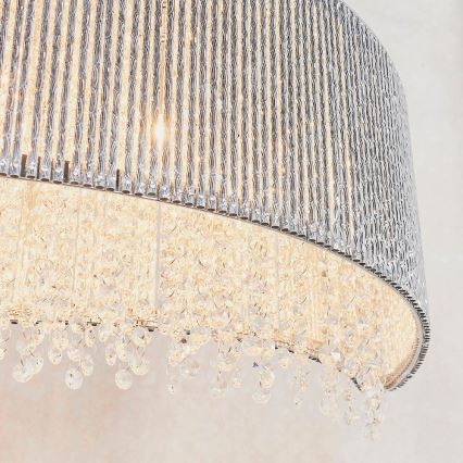 Endon 81979 - GALINA crystal chandelier on cable 8xG9/25W/230V polished chrome