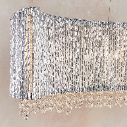 Endon 81979 - GALINA crystal chandelier on cable 8xG9/25W/230V polished chrome