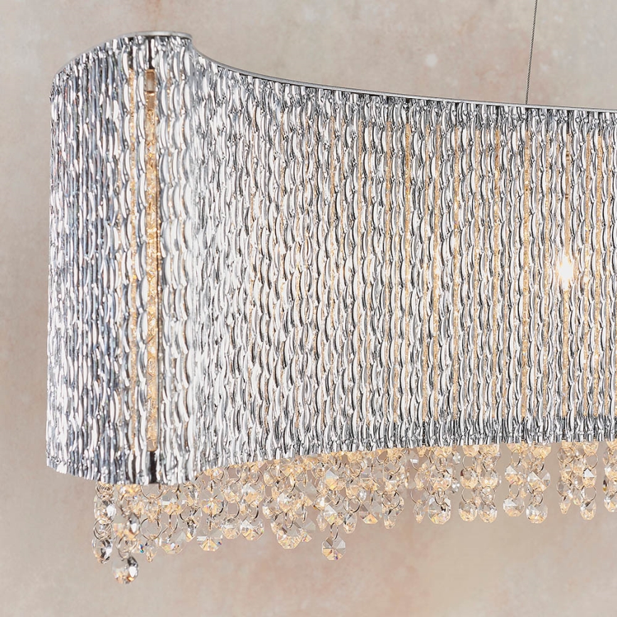 Endon 81979 - GALINA crystal chandelier on cable 8xG9/25W/230V polished chrome