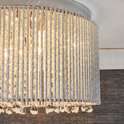 Endon 81980 - Crystal ceiling light GALINA 10xG9/25W/230V matte chrome