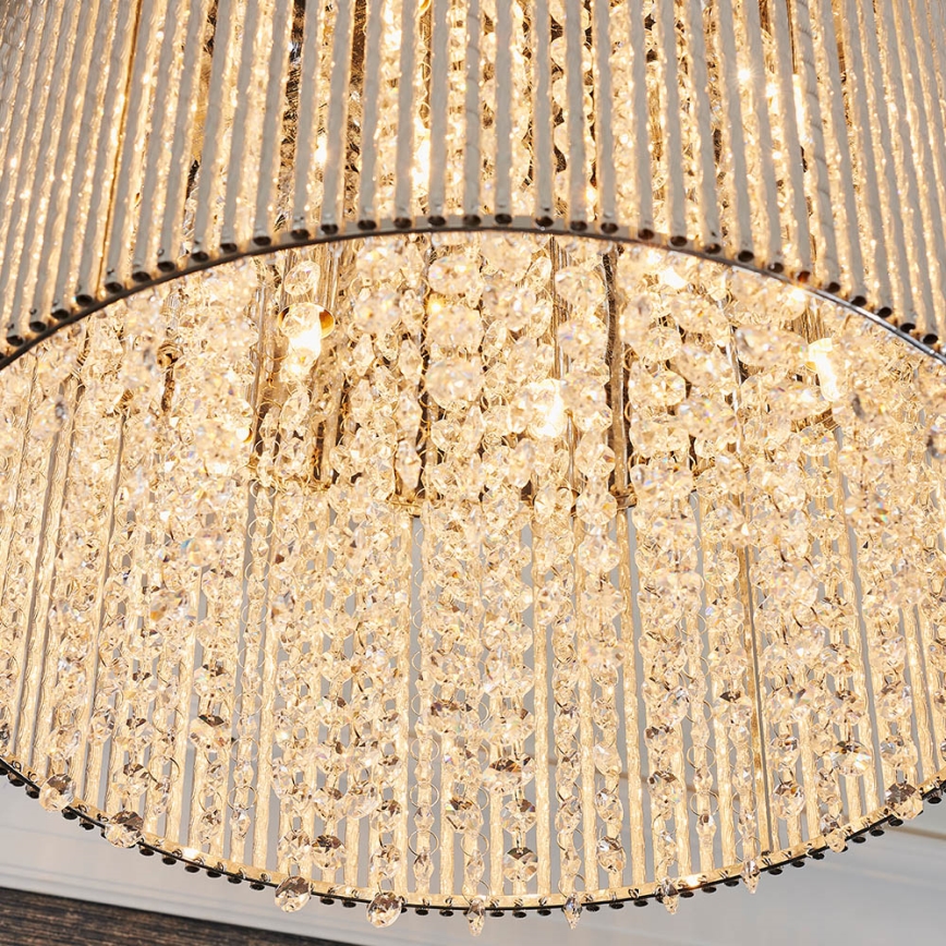 Endon 81980 - Crystal ceiling light GALINA 10xG9/25W/230V matte chrome