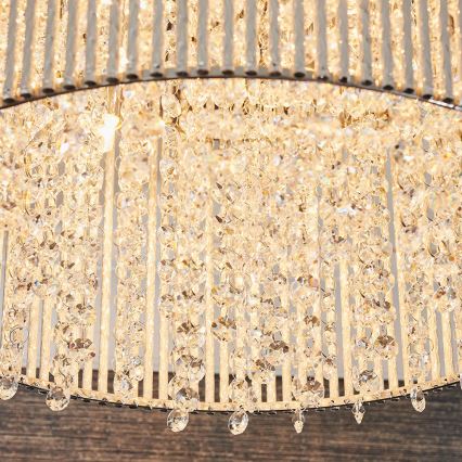 Endon 81980 - Crystal ceiling light GALINA 10xG9/25W/230V matte chrome