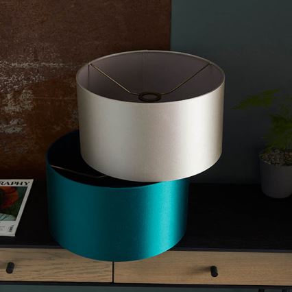 Endon 90024 - Replacement lampshade for E27 table lamp Ø 38 cm grey