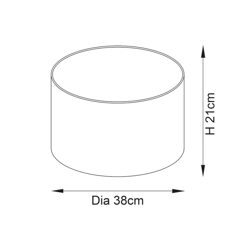 Endon 90024 - Replacement lampshade for E27 table lamp Ø 38 cm grey