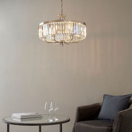 Endon 90263 - CHESTERFIELD chain chandelier 6xE14/6W/230V Ø 55 cm polished chrome