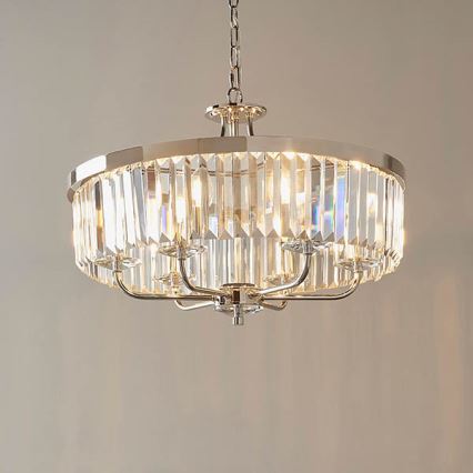 Endon 90263 - CHESTERFIELD chain chandelier 6xE14/6W/230V Ø 55 cm polished chrome