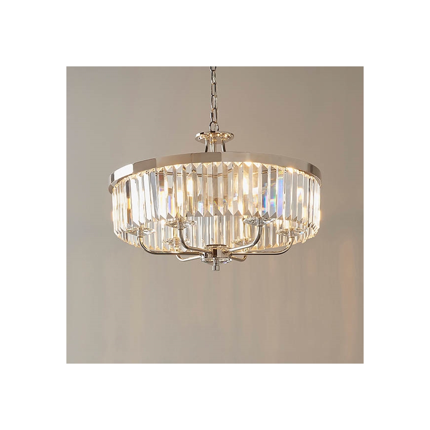Endon 90263 - CHESTERFIELD chain chandelier 6xE14/6W/230V Ø 55 cm polished chrome