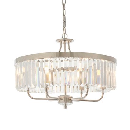 Endon 90263 - CHESTERFIELD chain chandelier 6xE14/6W/230V Ø 55 cm polished chrome