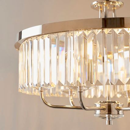 Endon 90263 - CHESTERFIELD chain chandelier 6xE14/6W/230V Ø 55 cm polished chrome