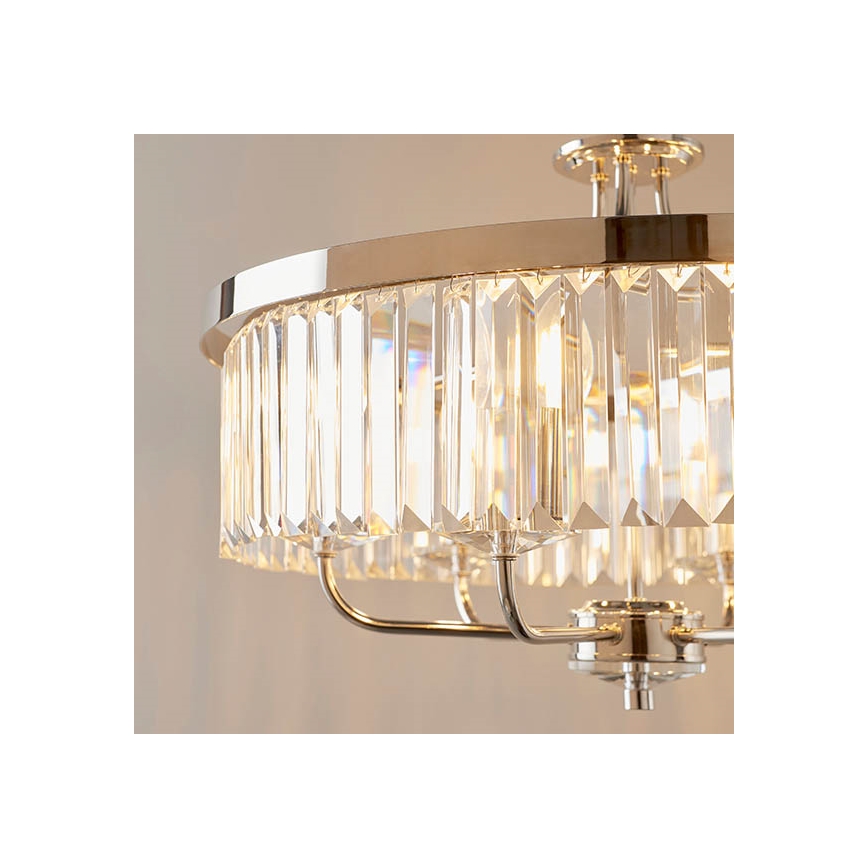 Endon 90263 - CHESTERFIELD chain chandelier 6xE14/6W/230V Ø 55 cm polished chrome
