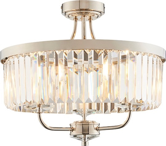 Endon 90264 - CHESTERFIELD Flush-Mounted Chandelier 3xE14/6W/230V Polished Chrome