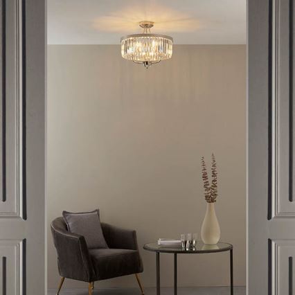 Endon 90264 - CHESTERFIELD Flush-Mounted Chandelier 3xE14/6W/230V Polished Chrome
