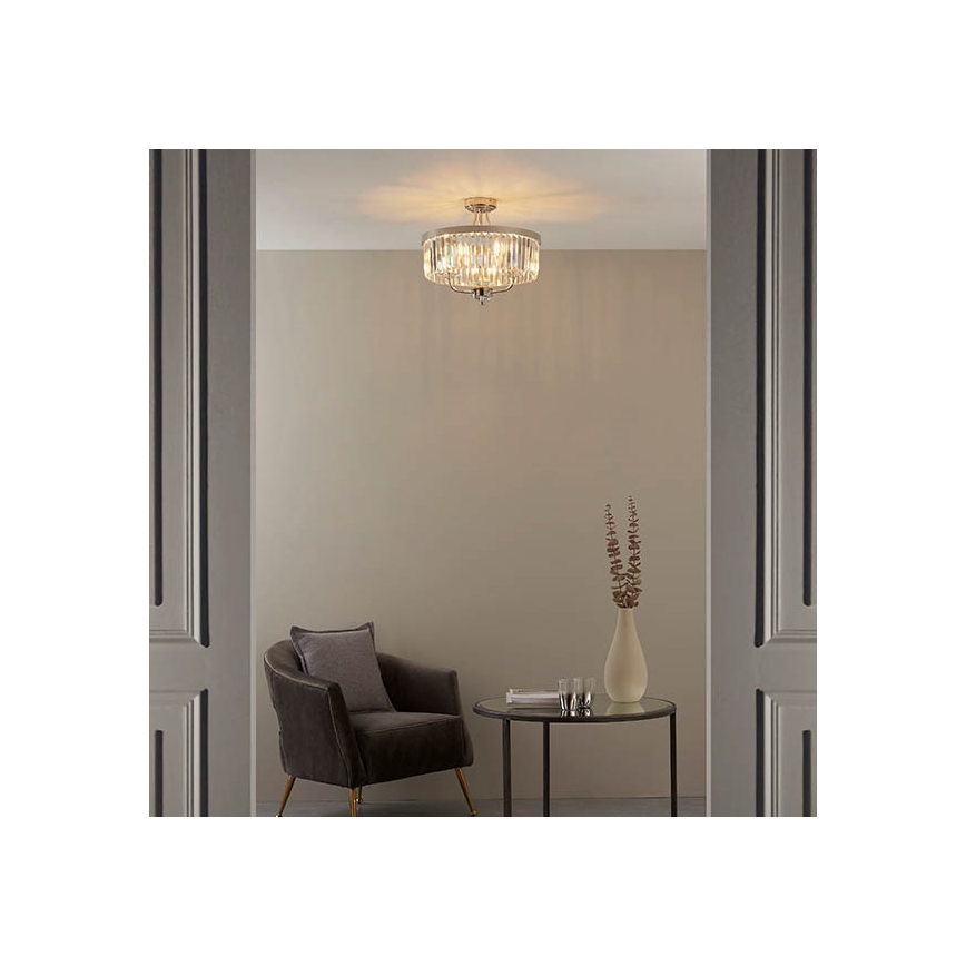 Endon 90264 - CHESTERFIELD Flush-Mounted Chandelier 3xE14/6W/230V Polished Chrome