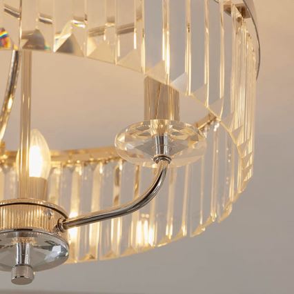 Endon 90264 - CHESTERFIELD Flush-Mounted Chandelier 3xE14/6W/230V Polished Chrome