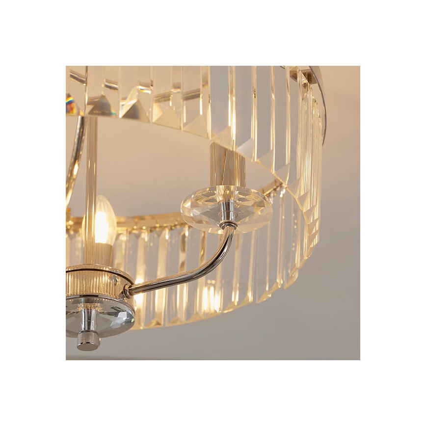 Endon 90264 - CHESTERFIELD Flush-Mounted Chandelier 3xE14/6W/230V Polished Chrome
