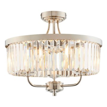 Endon 90264 - Flush-mount chandelier CHESTERFIELD 3xE14/6W/230V diam. 45 cm polished chrome