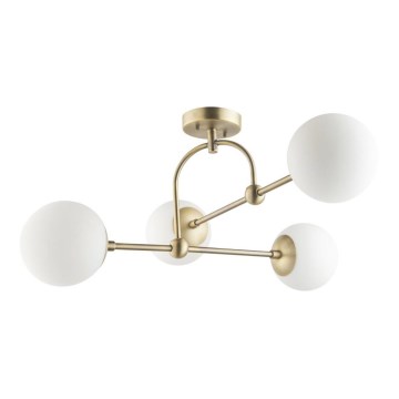 Endon 90843 - ONTARIO flush-mounted chandelier 4xE14/7W/230V brass