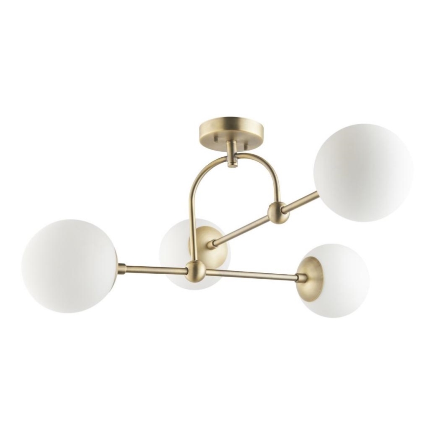 Endon 90843 - ONTARIO flush-mounted chandelier 4xE14/7W/230V brass