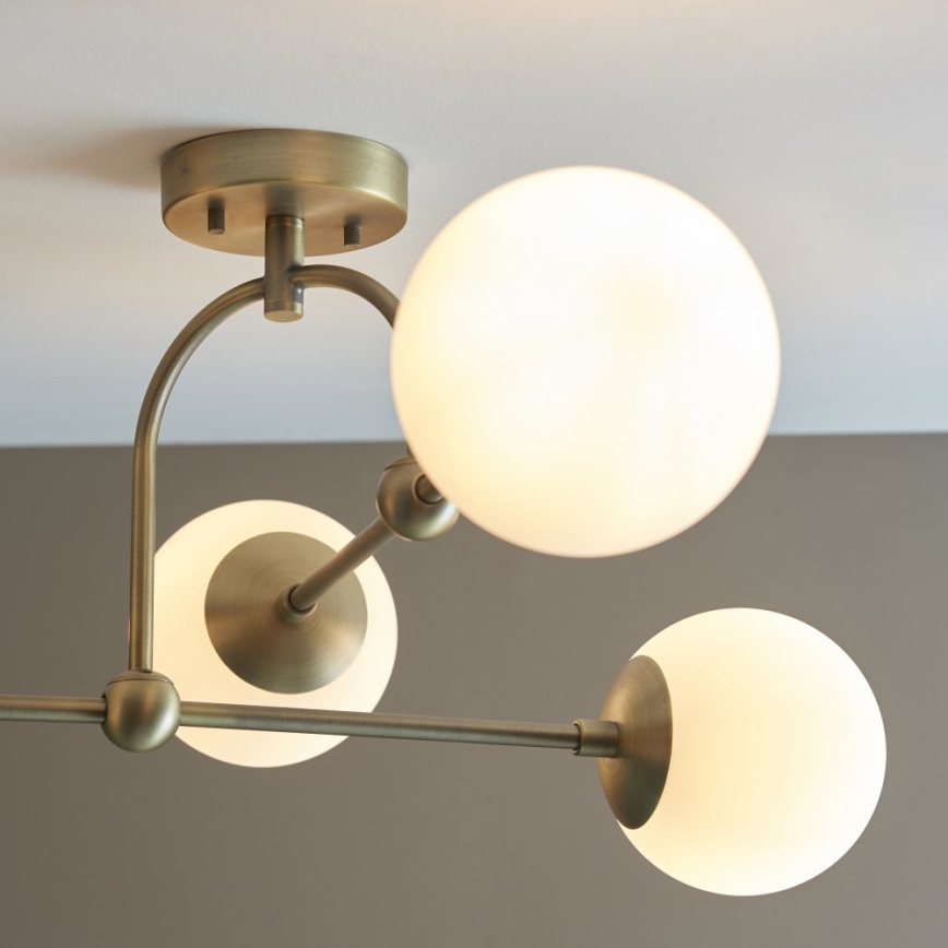 Endon 90843 - ONTARIO flush-mounted chandelier 4xE14/7W/230V brass