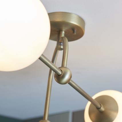 Endon 90843 - ONTARIO flush-mounted chandelier 4xE14/7W/230V brass
